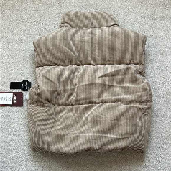 NWT Women’s Ci Sono Tan Corduroy Vest Size L - Picture 5 of 8